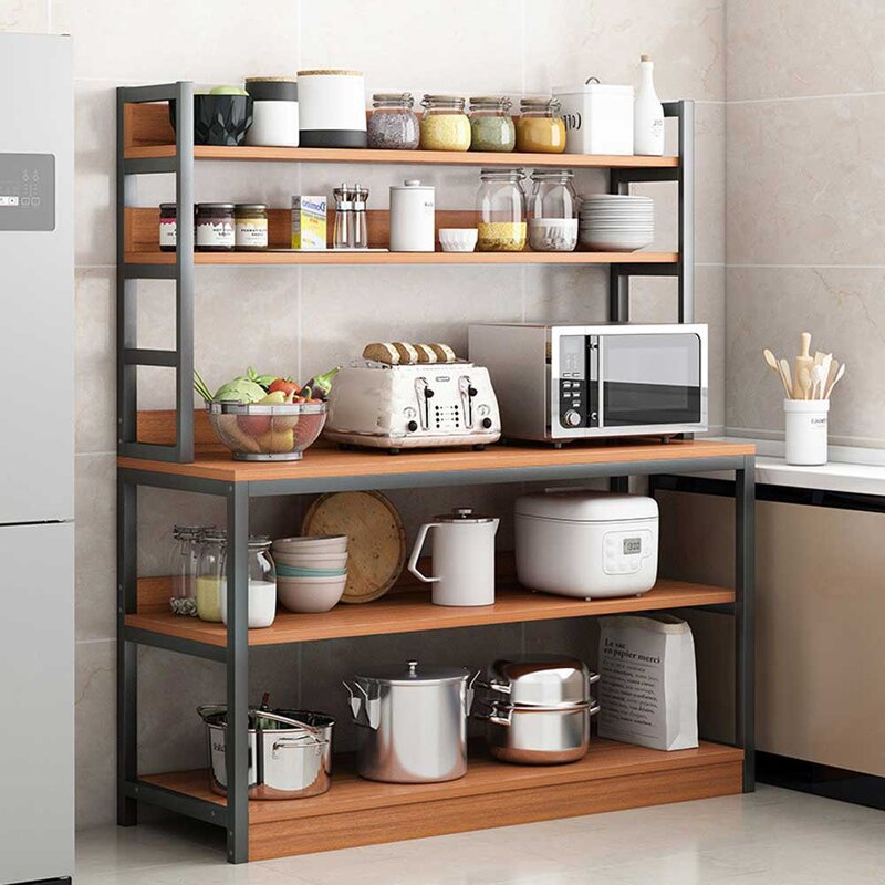 5 Tiers Kitchen Baker's Rack Utility Storage Shelf Microwave Stand Cart
